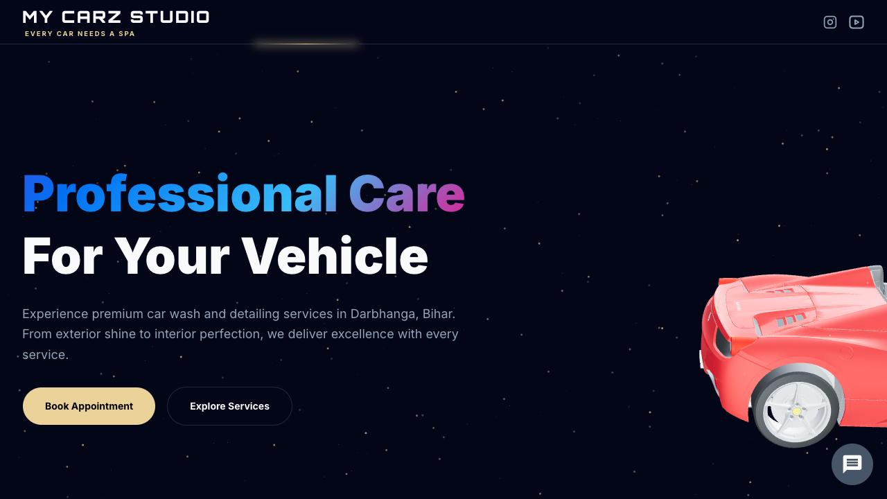 Screenshot of My Carz Studio custom software project