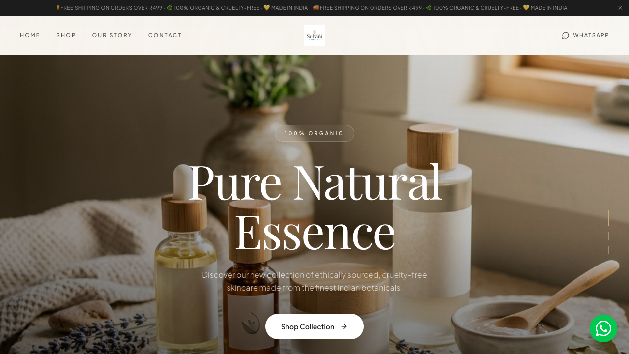 Screenshot of Suhani Cosmetics